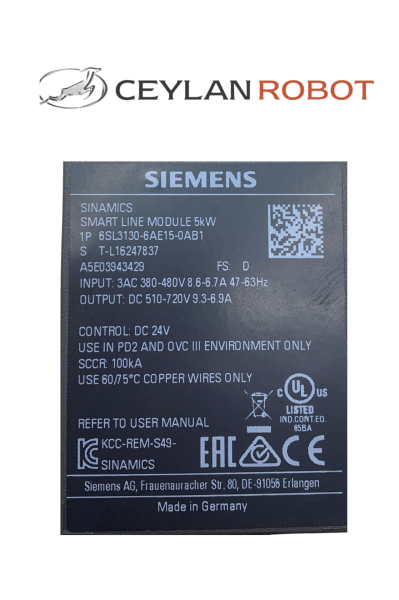 SINAMICS S120 SMART LINE MODULE INPUT 5kW, Akıllı Hat Modülü Giriş (6SL3130-6AE15-0AB1)