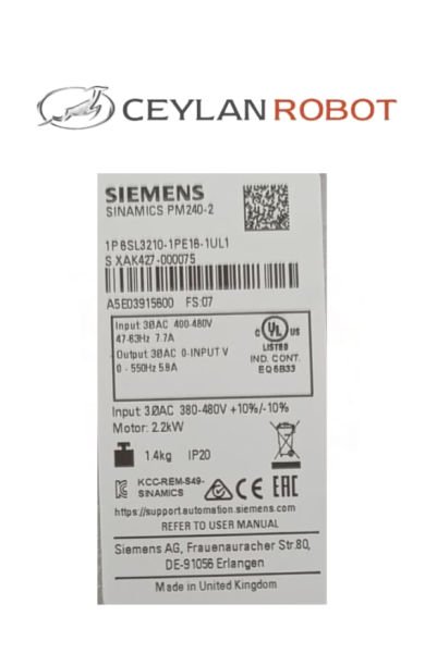 SIEMENS SINAMICS PM240-2 Güç Modülü ( 6SL3210-1PE16-1UL1)
