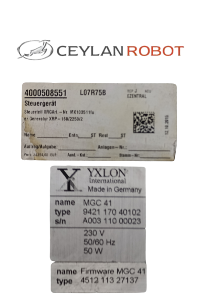 YXLON KONTROL ÜNİTESİ MGC41 -- 9421 170 40102